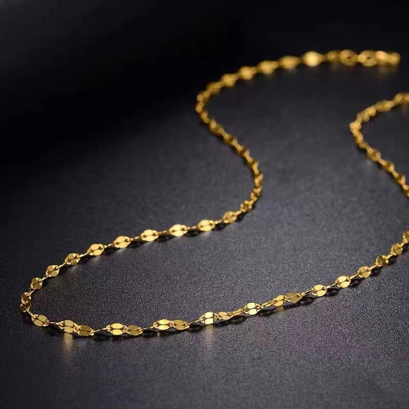 14K Gold Petal Chain Necklace