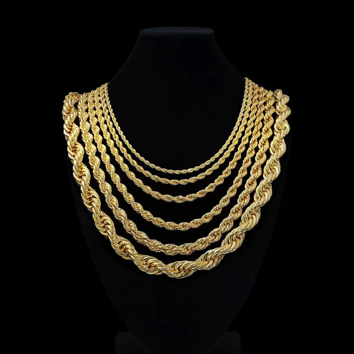 Classic 14K Gold Rope Chain Necklace