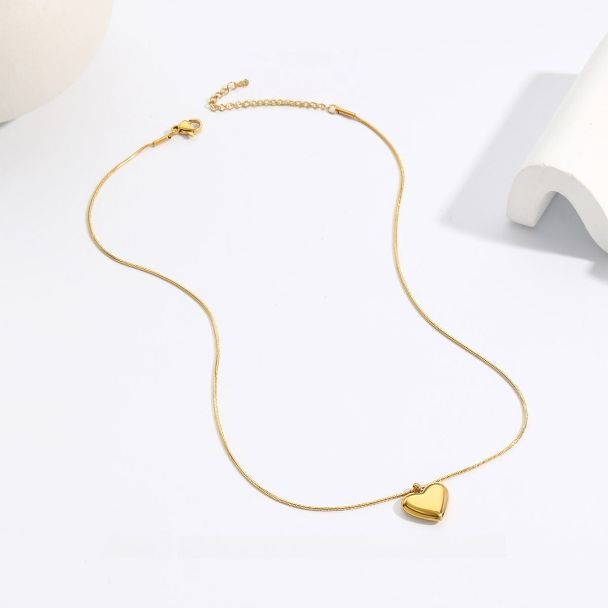 14K Gold Heart Pendant Necklace