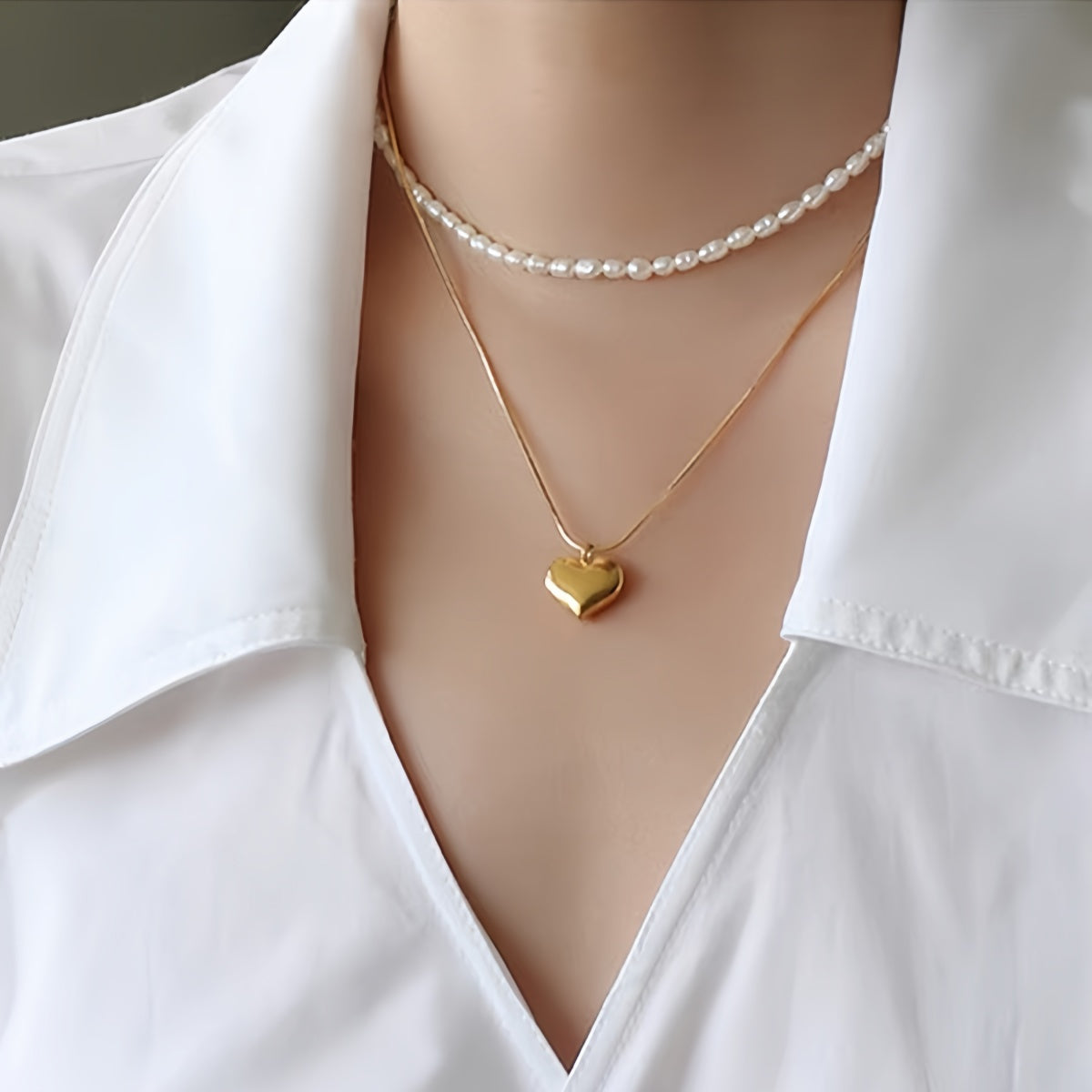 14K Gold Heart Pendant Necklace