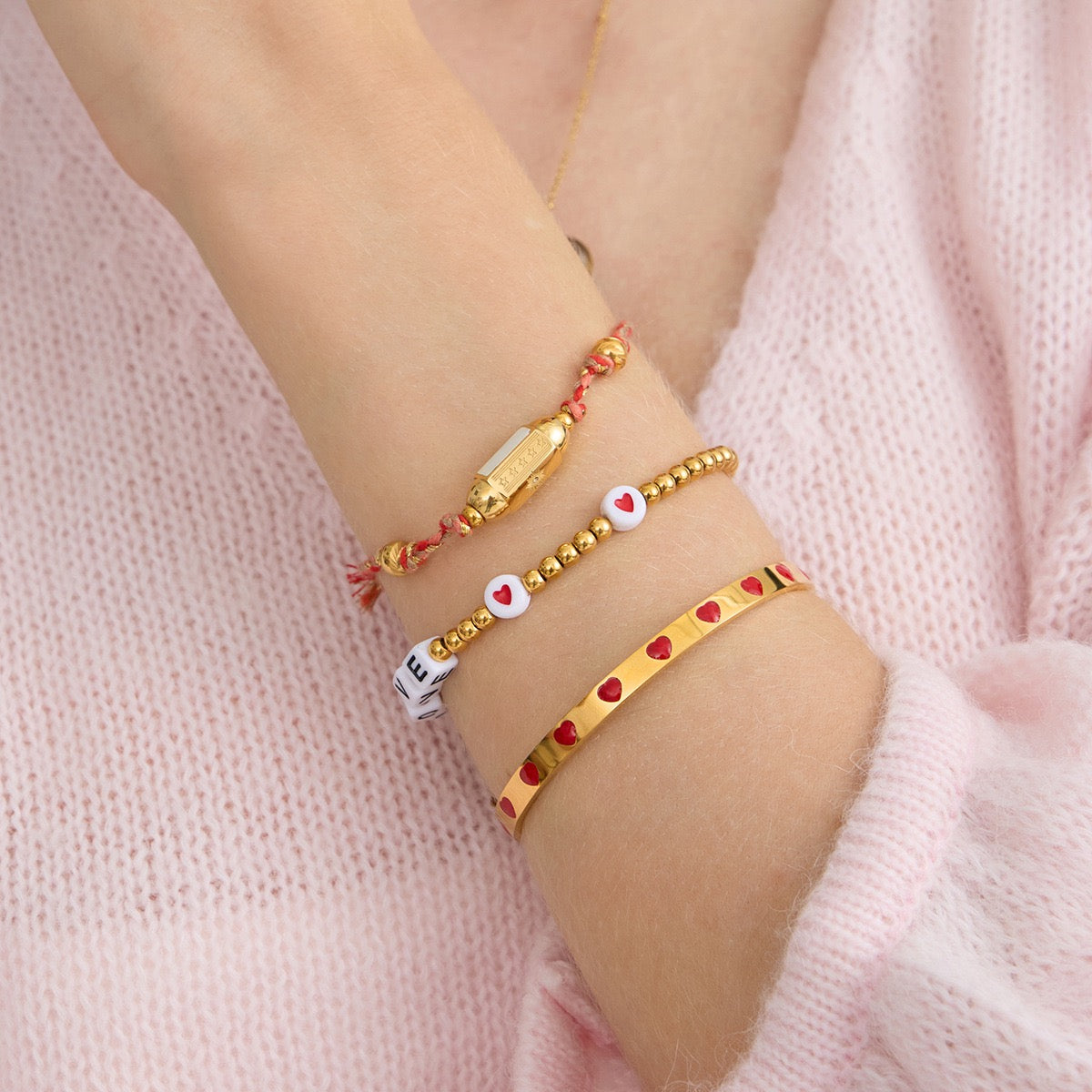 Heart Dot Cuff Bracelet-Everyday Luxury