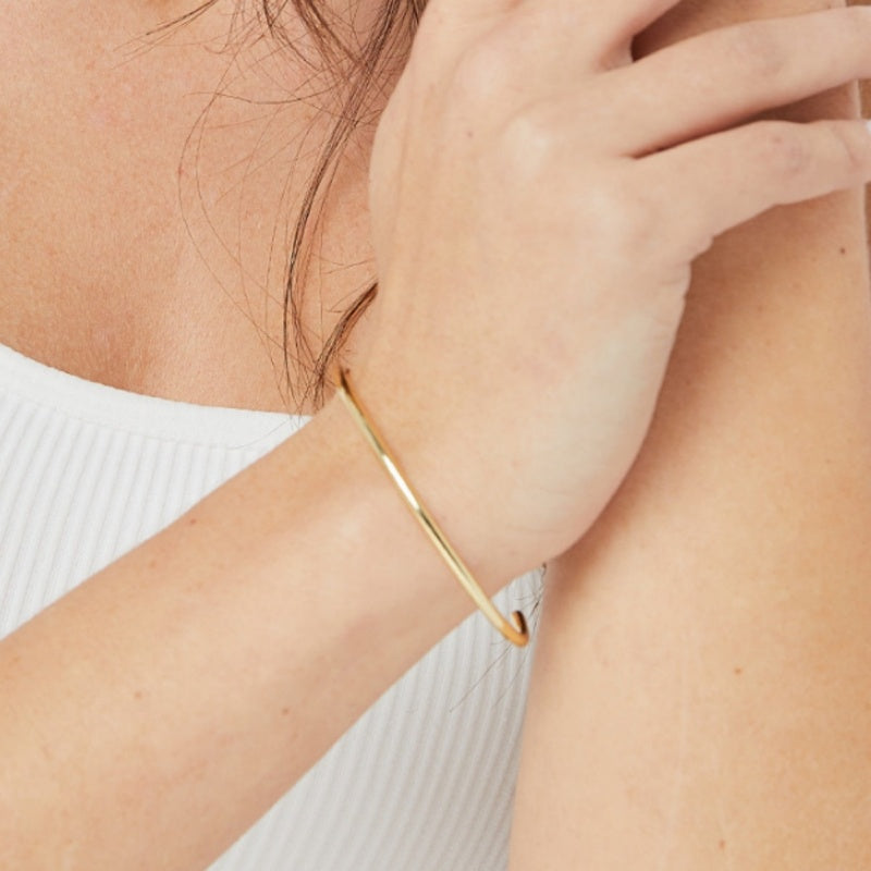 Classic 14K  Gold Open Cuff Bracelet
