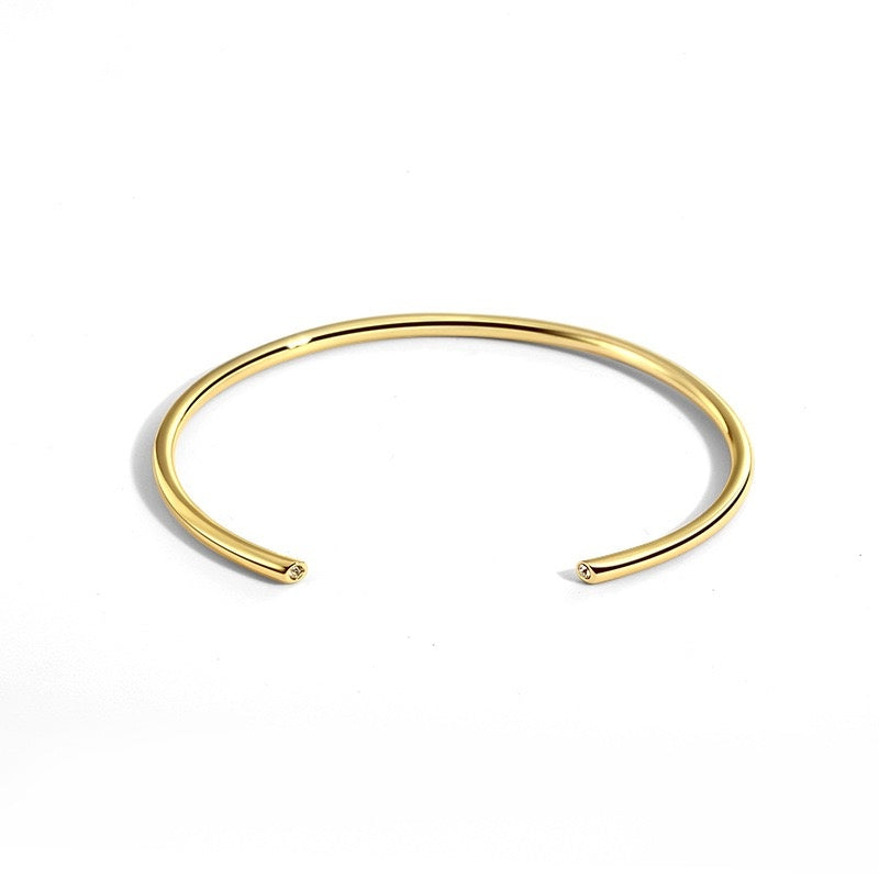 Classic 14K  Gold Open Cuff Bracelet