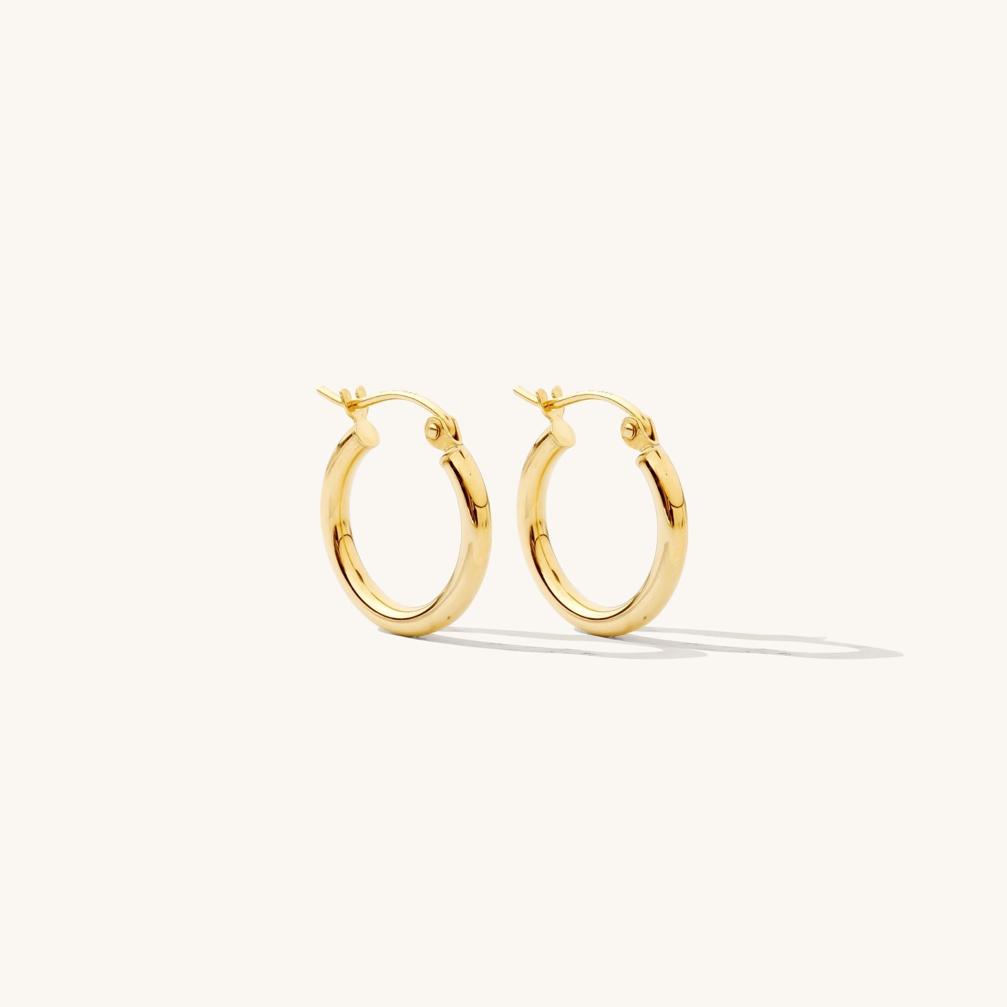 Everyday Hoop Earrings - 14k Solid Gold