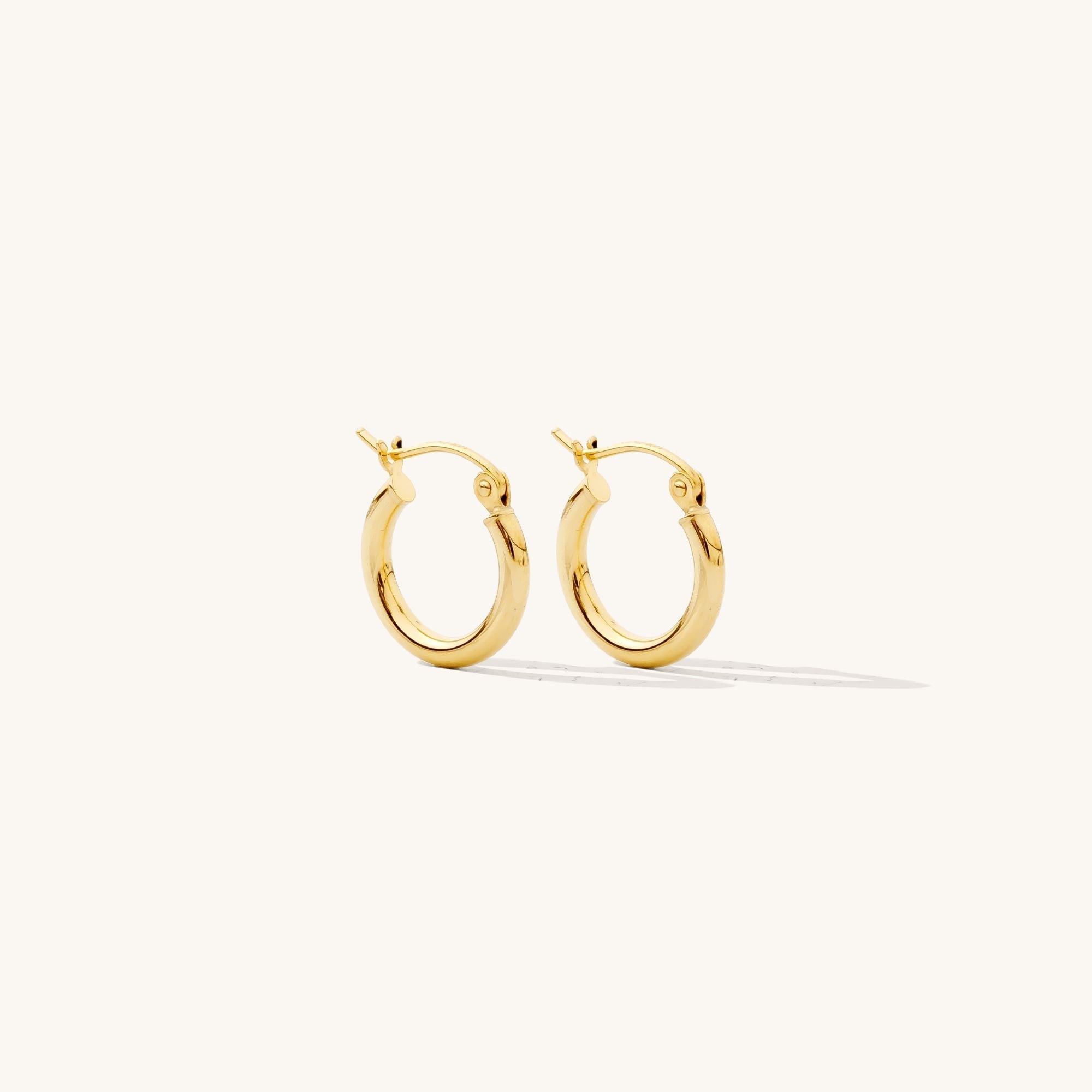 Everyday Hoop Earrings - 14k Solid Gold