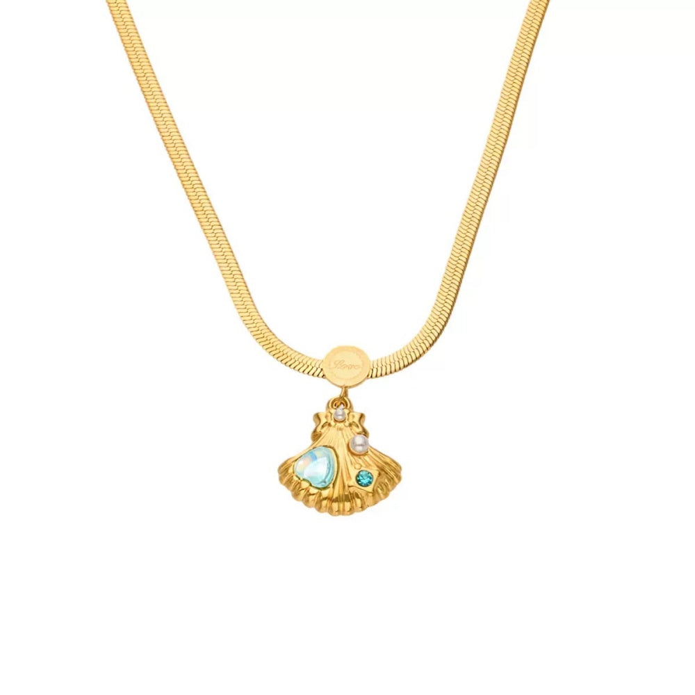 14K Gold Ocean Shell Pendant Necklace – Your Go-To Jewelry for Summer Vacations