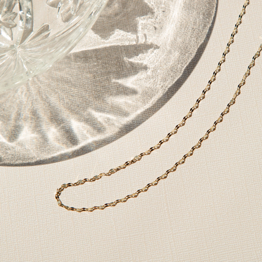 14K Gold Petal Chain Necklace