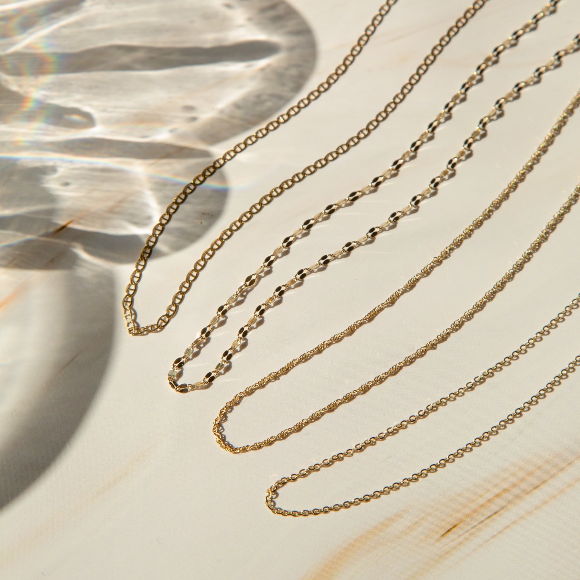 14K Gold Singapore Chain Necklace