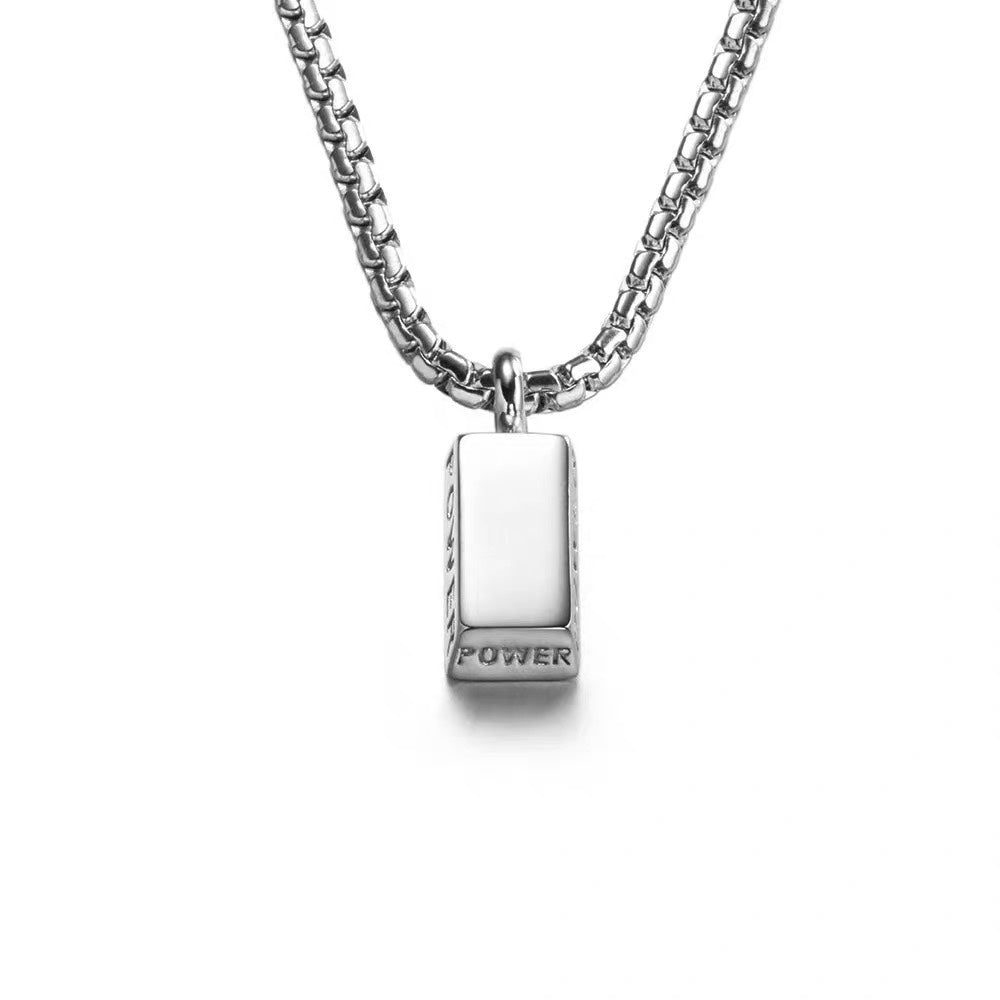 POWER Block Pendant Necklace