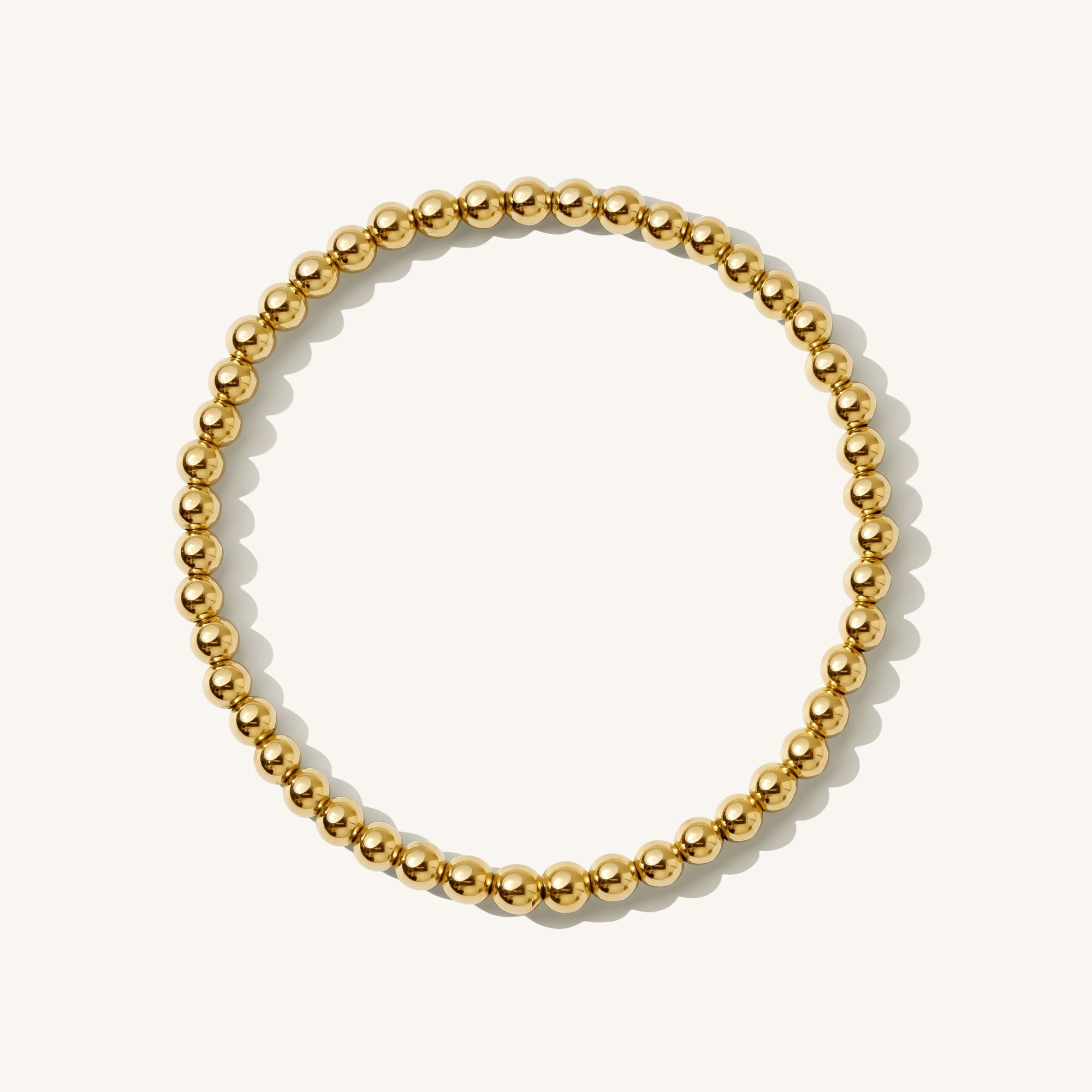 14K Gold Stretch Bead Bracelet