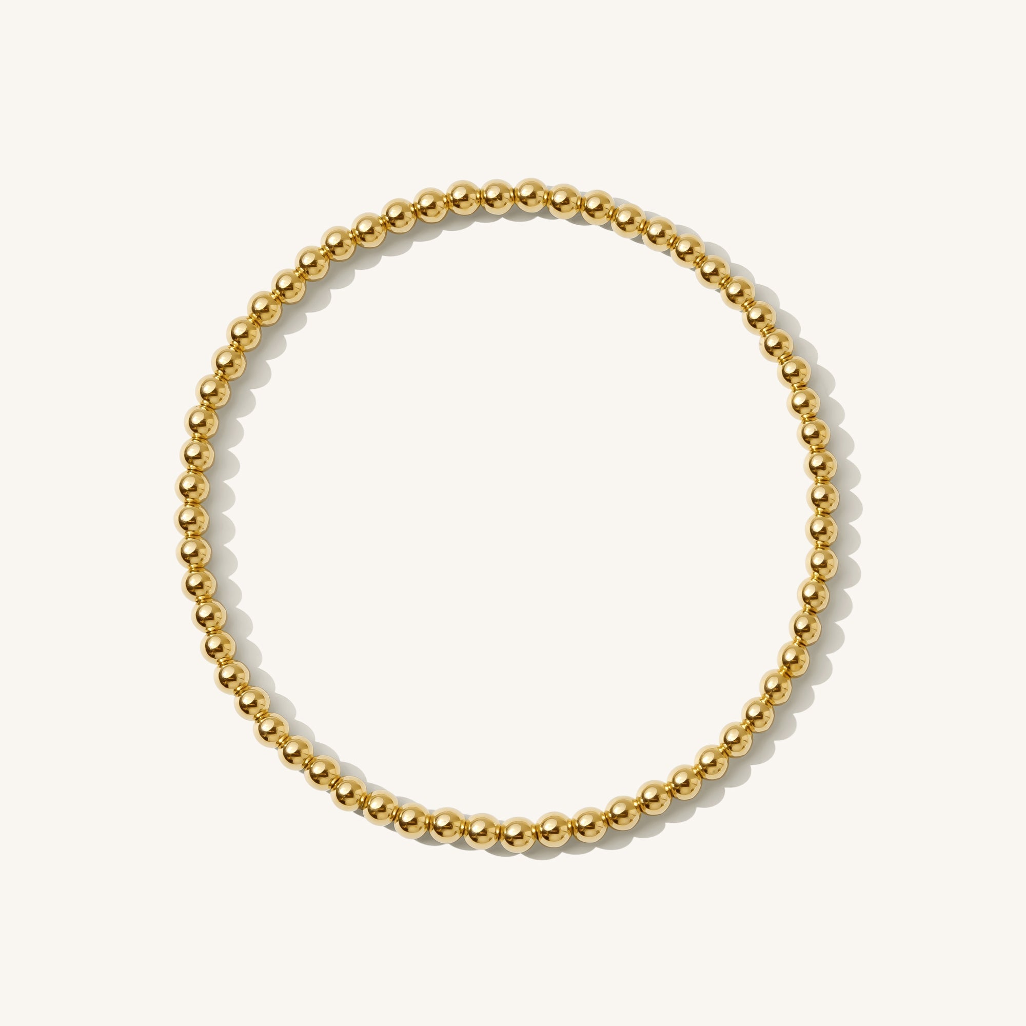 14K Gold Stretch Bead Bracelet