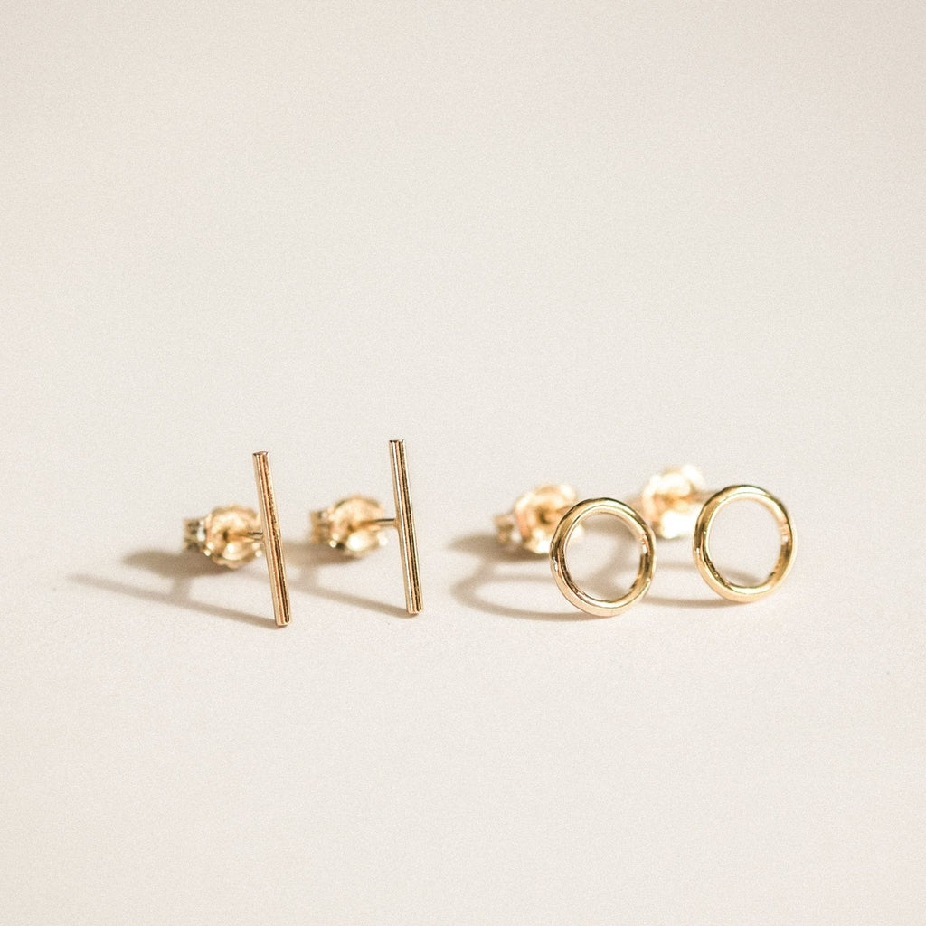 Bar Stud Earrings