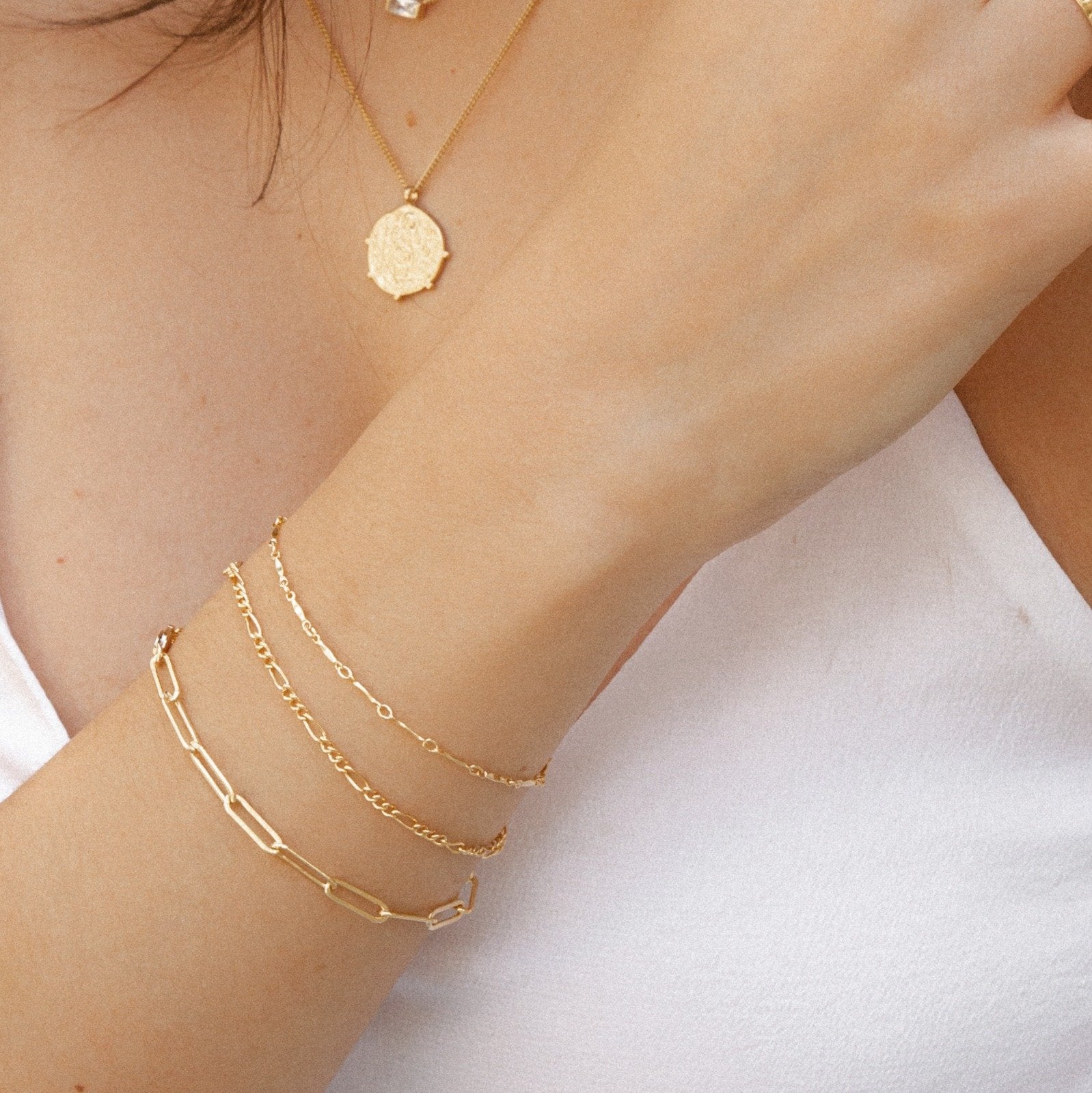 14K Gold Chunky Paperclip Bracelet