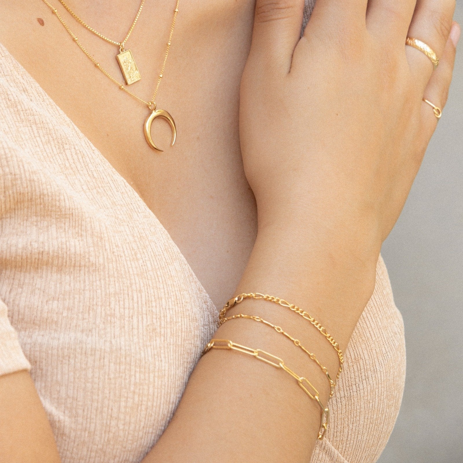 14K Gold Chunky Paperclip Bracelet