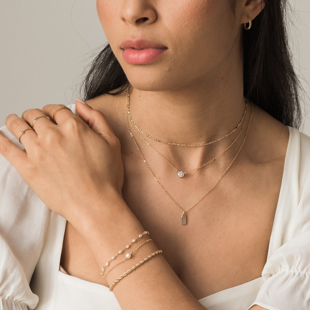 14K Gold Chunky Rope Chain Bracelet