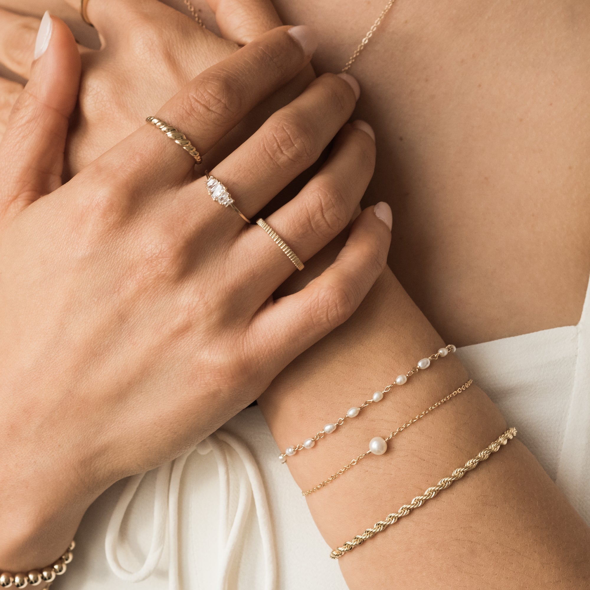 14K Gold Chunky Rope Chain Bracelet