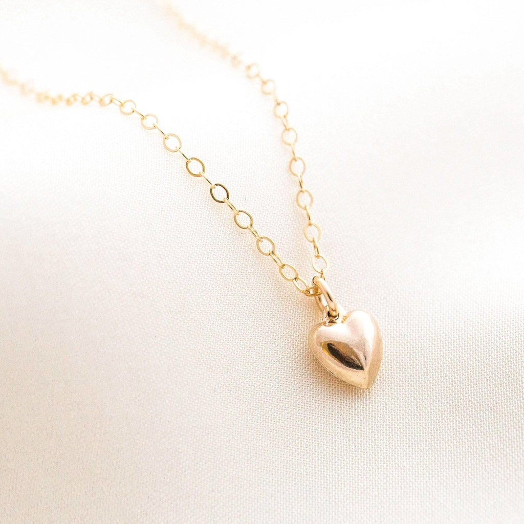 14K Gold Tiny Heart Necklace