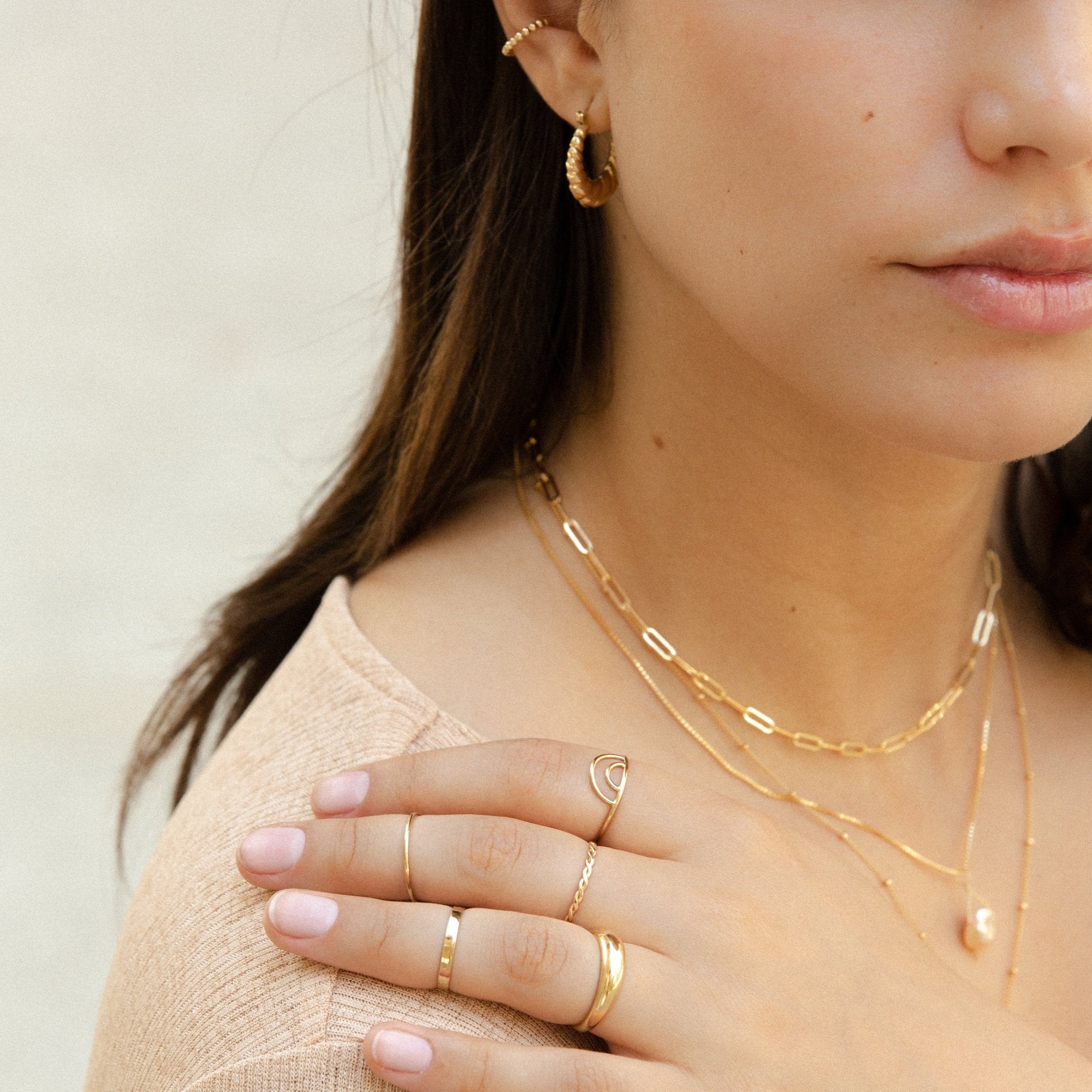 Croissant Hoop Earrings