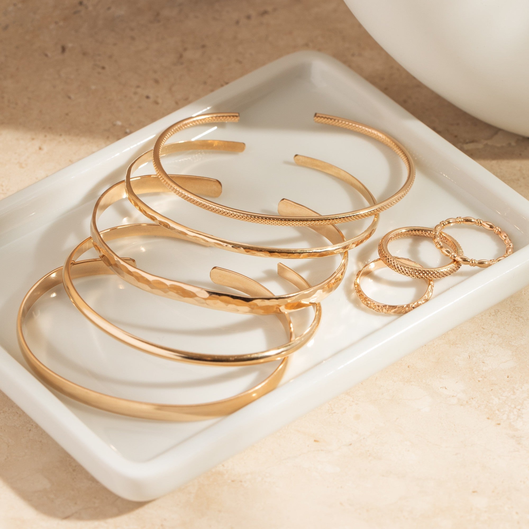 Hammered Statement Cuff Bracelet