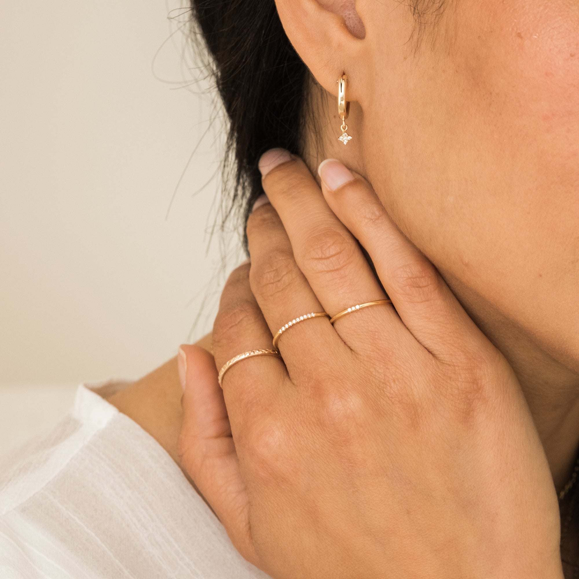 Stardust Hoop Earrings