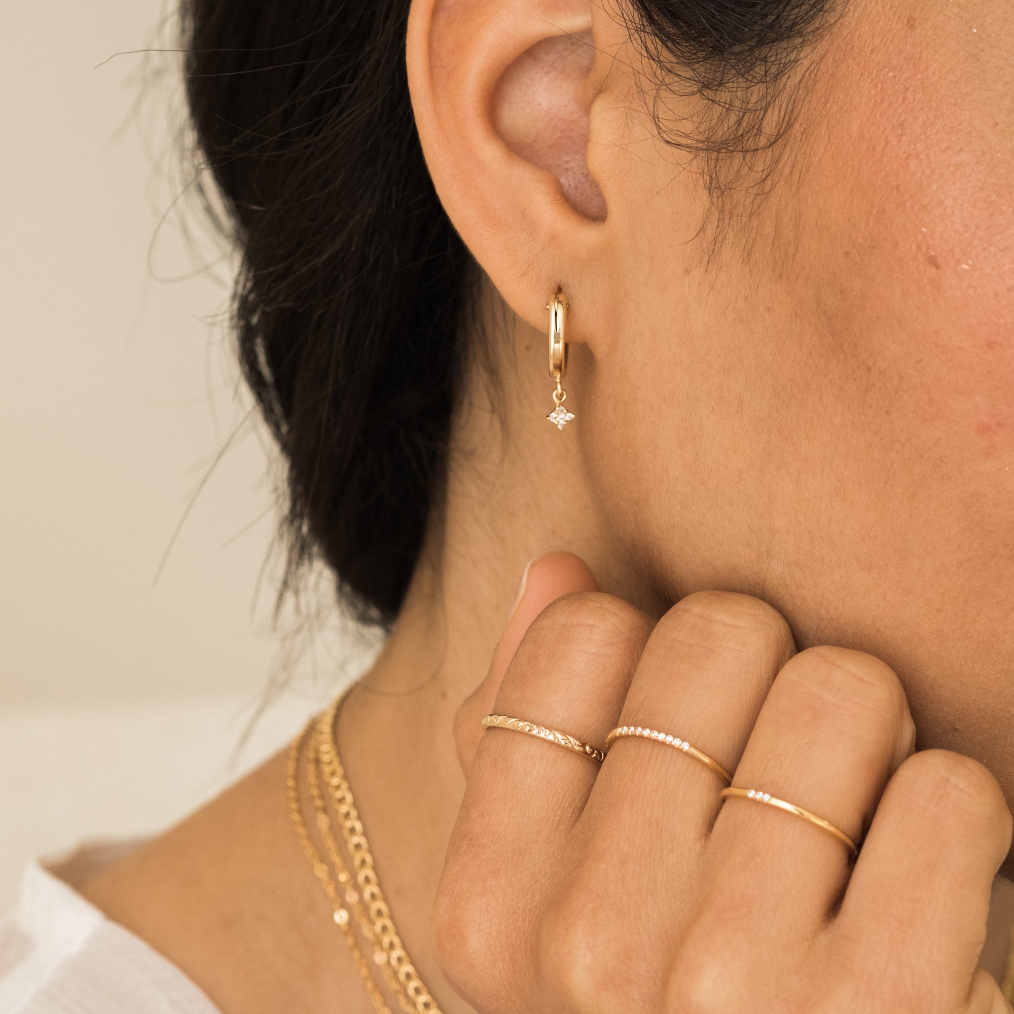 Stardust Hoop Earrings