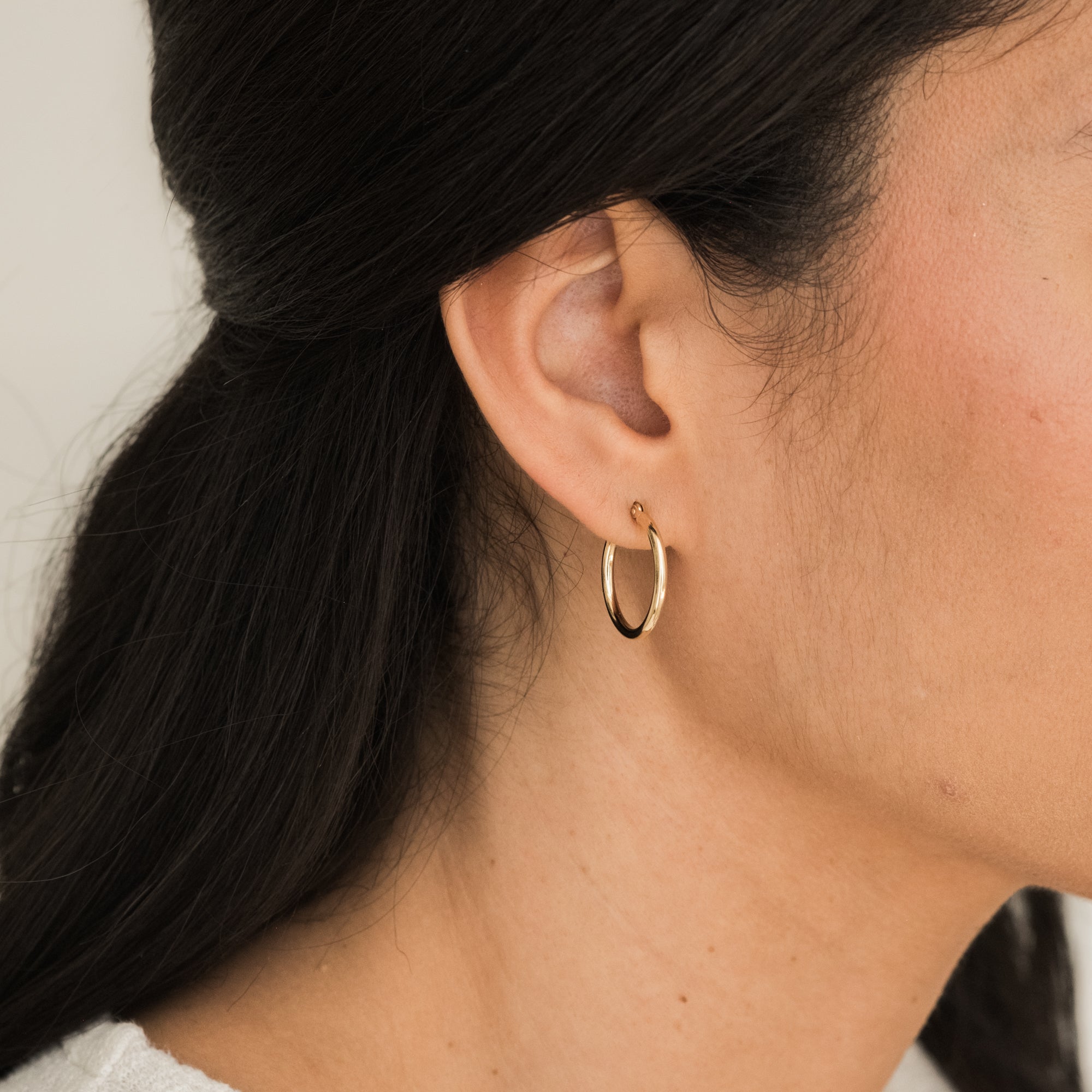 Everyday Hoop Earrings - 14k Solid Gold