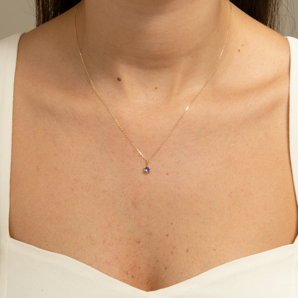 14k Birthstone Charm Necklace