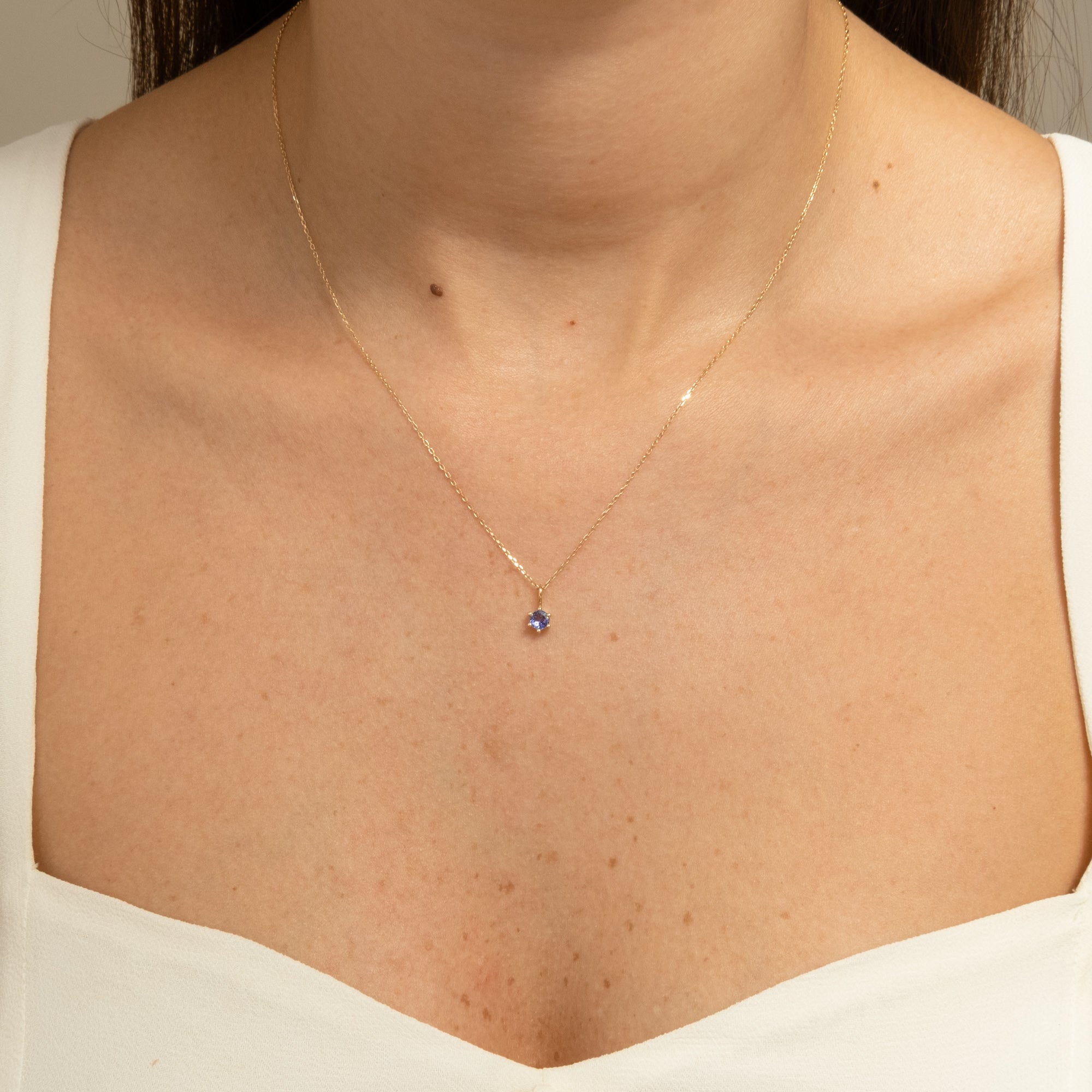 14k Birthstone Charm Necklace