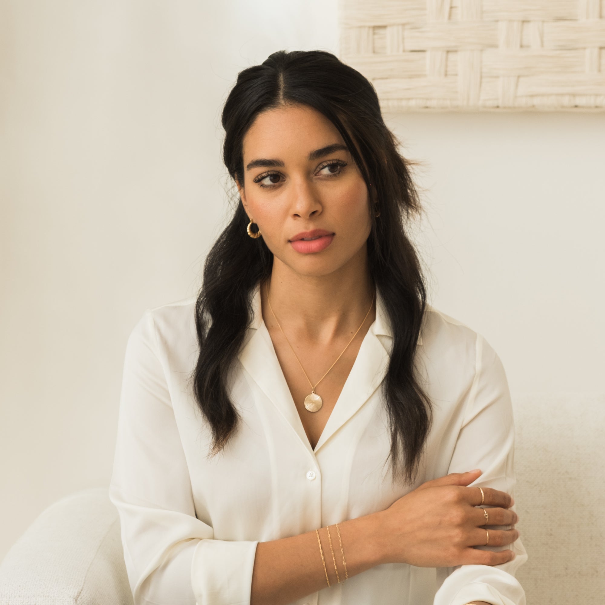 14K Gold Petal Chain Bracelet