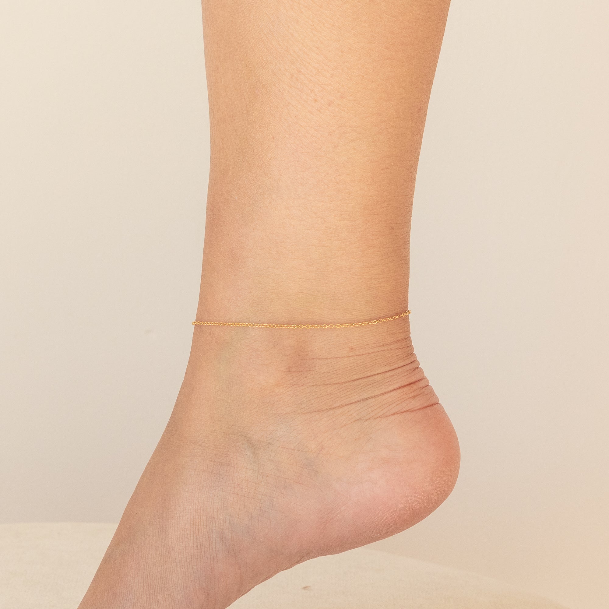 14K Gold Dainty Chain Anklet