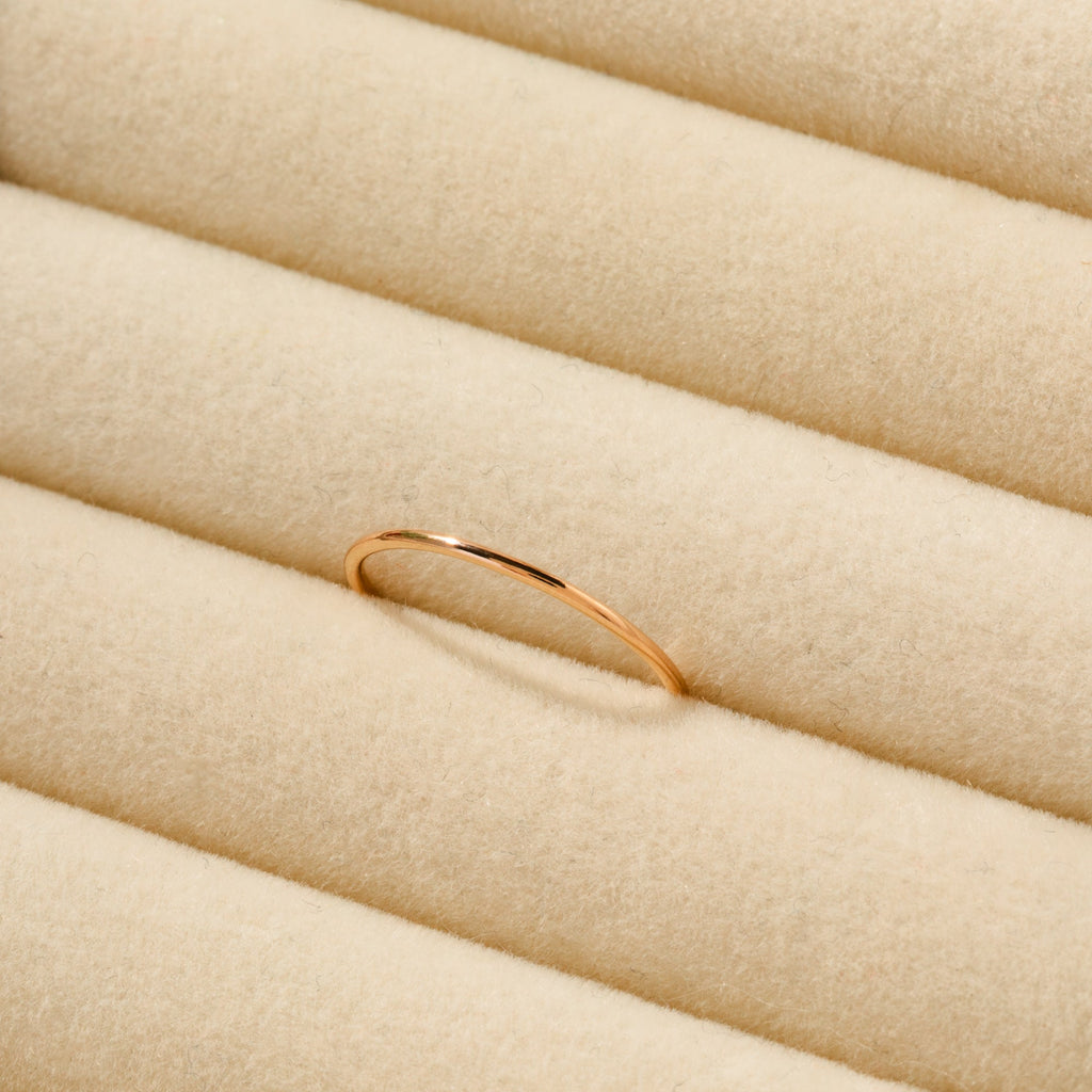 Simple Stacking Ring - 14k Solid Gold