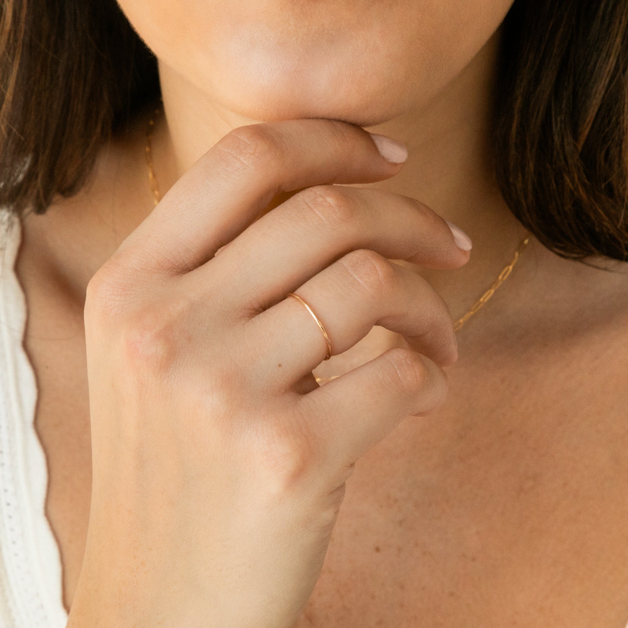 Simple Stacking Ring - 14k Solid Gold