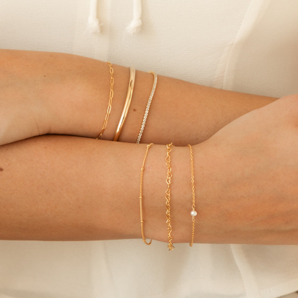 Dainty Heart Chain Bracelet