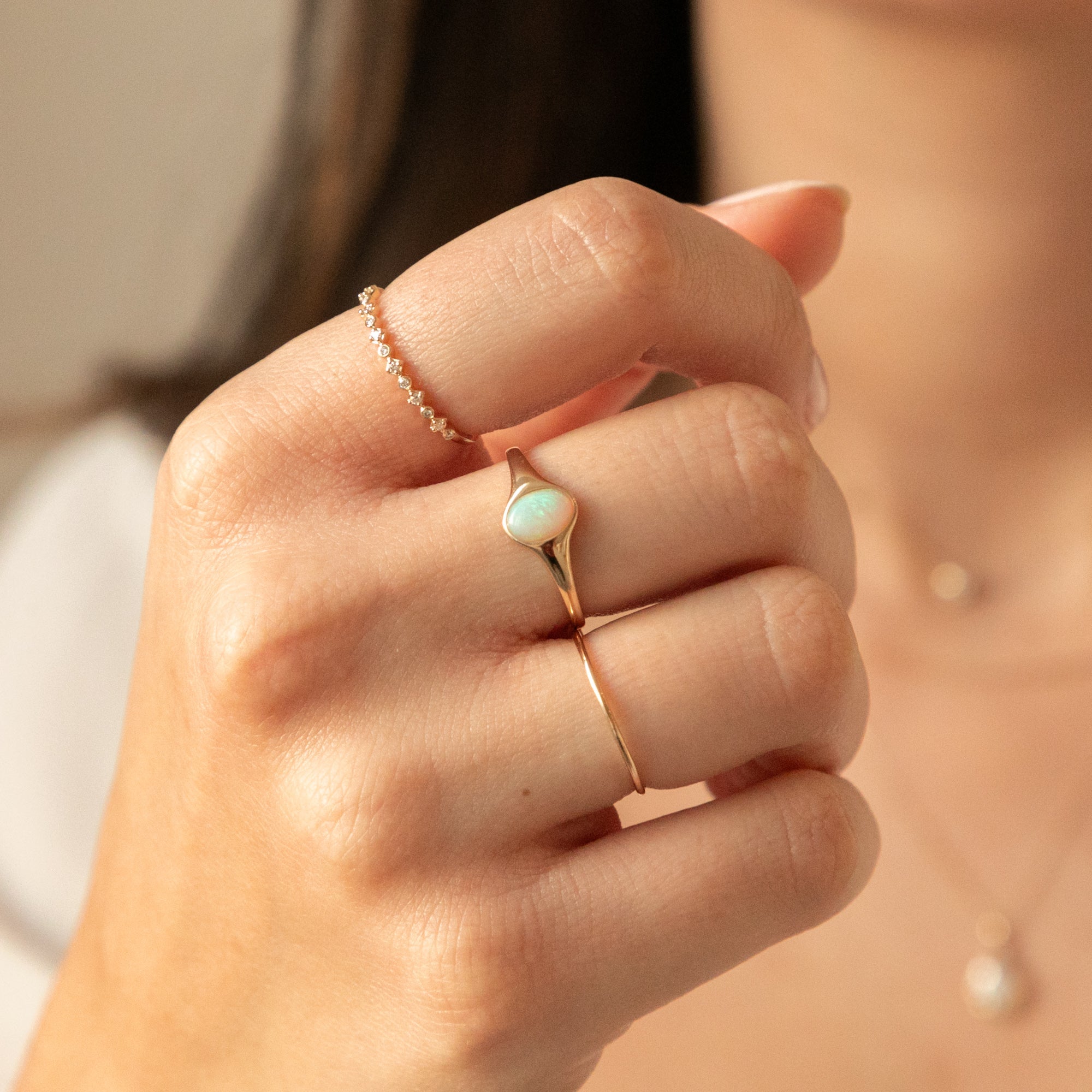 Simple Stacking Ring - 14k Solid Gold