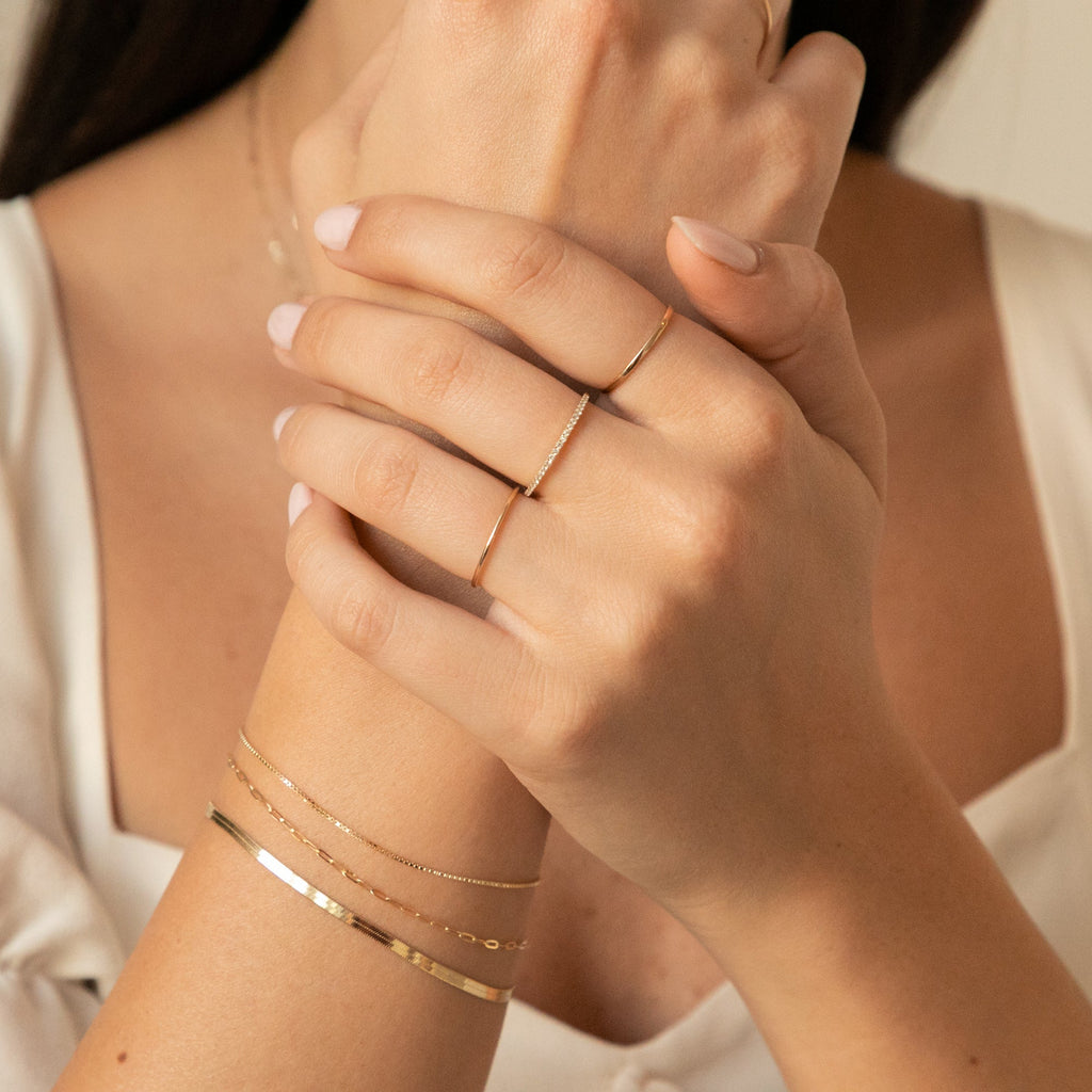 Simple Stacking Ring - 14k Solid Gold