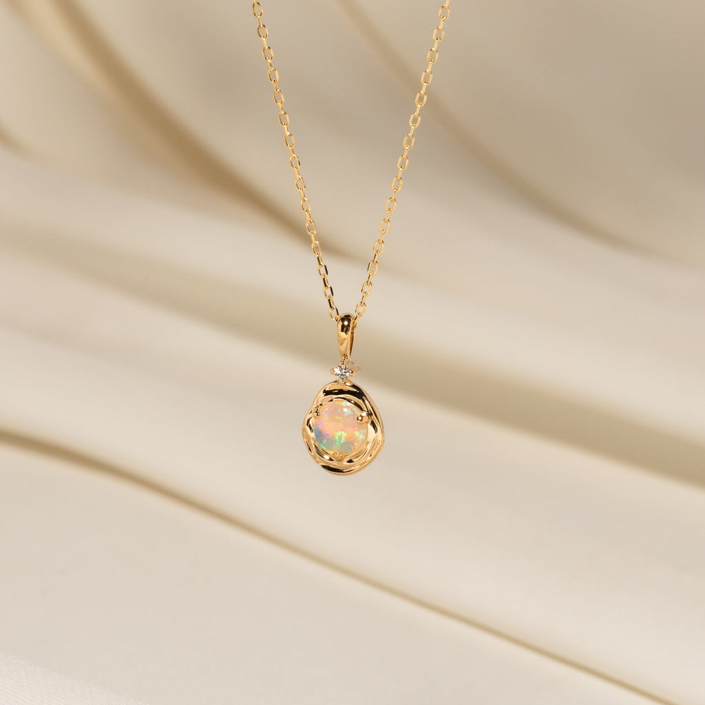 Opal Pebble Necklace - Reversible
