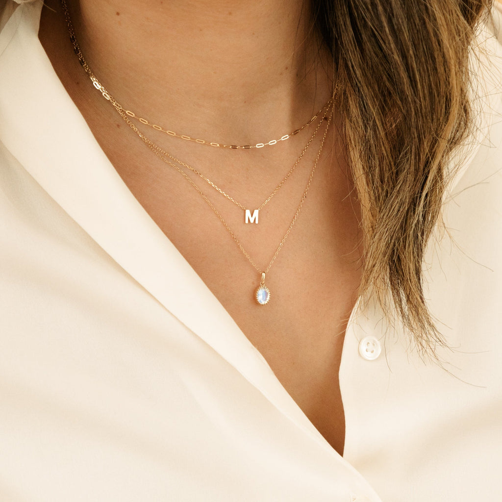 Oval Moonstone Necklace