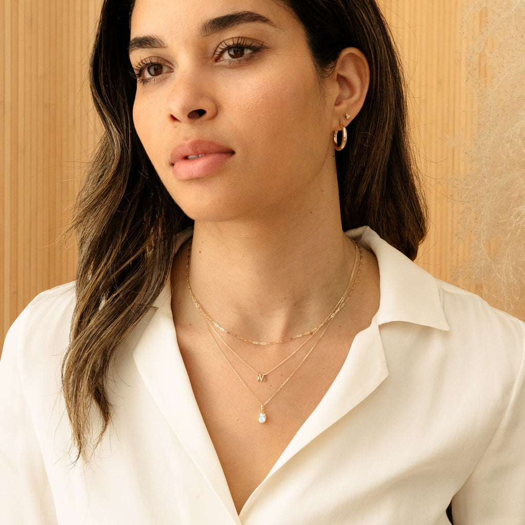 Oval Moonstone Necklace