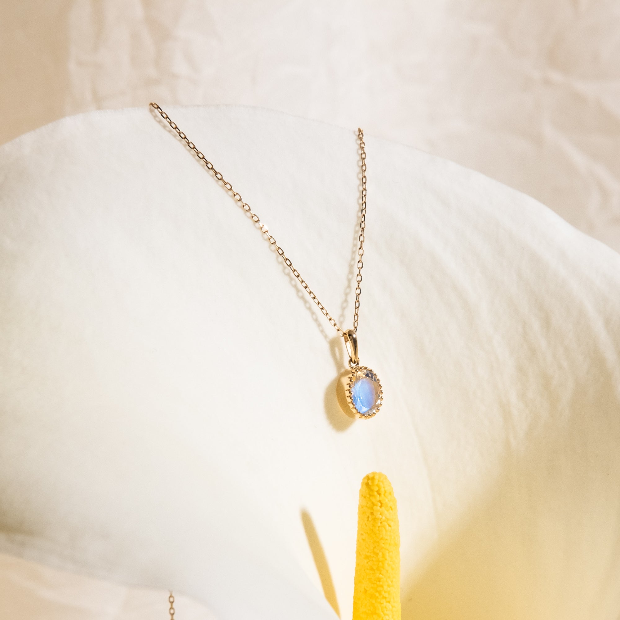 Oval Moonstone Necklace
