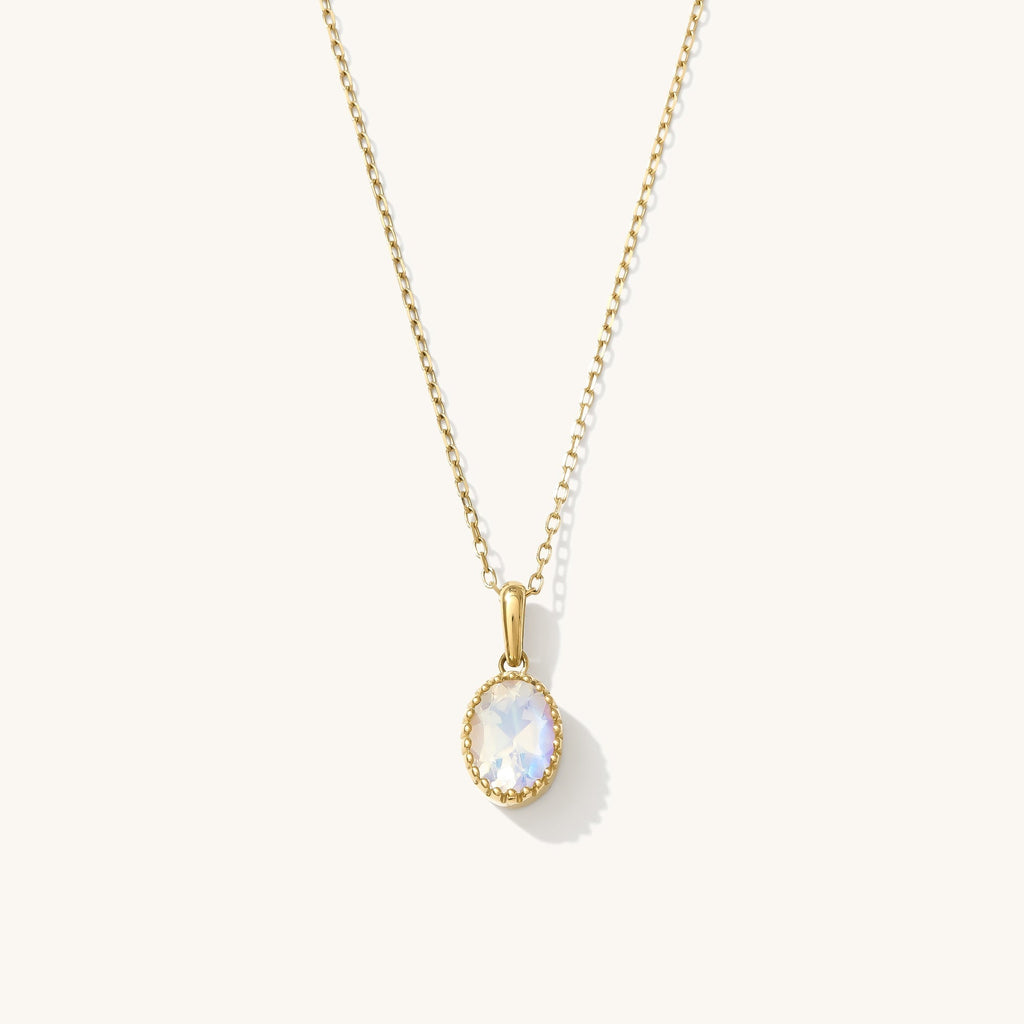 Oval Moonstone Necklace