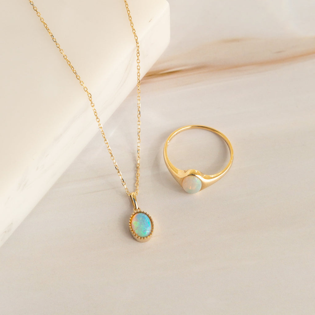 Oval Opal Charm