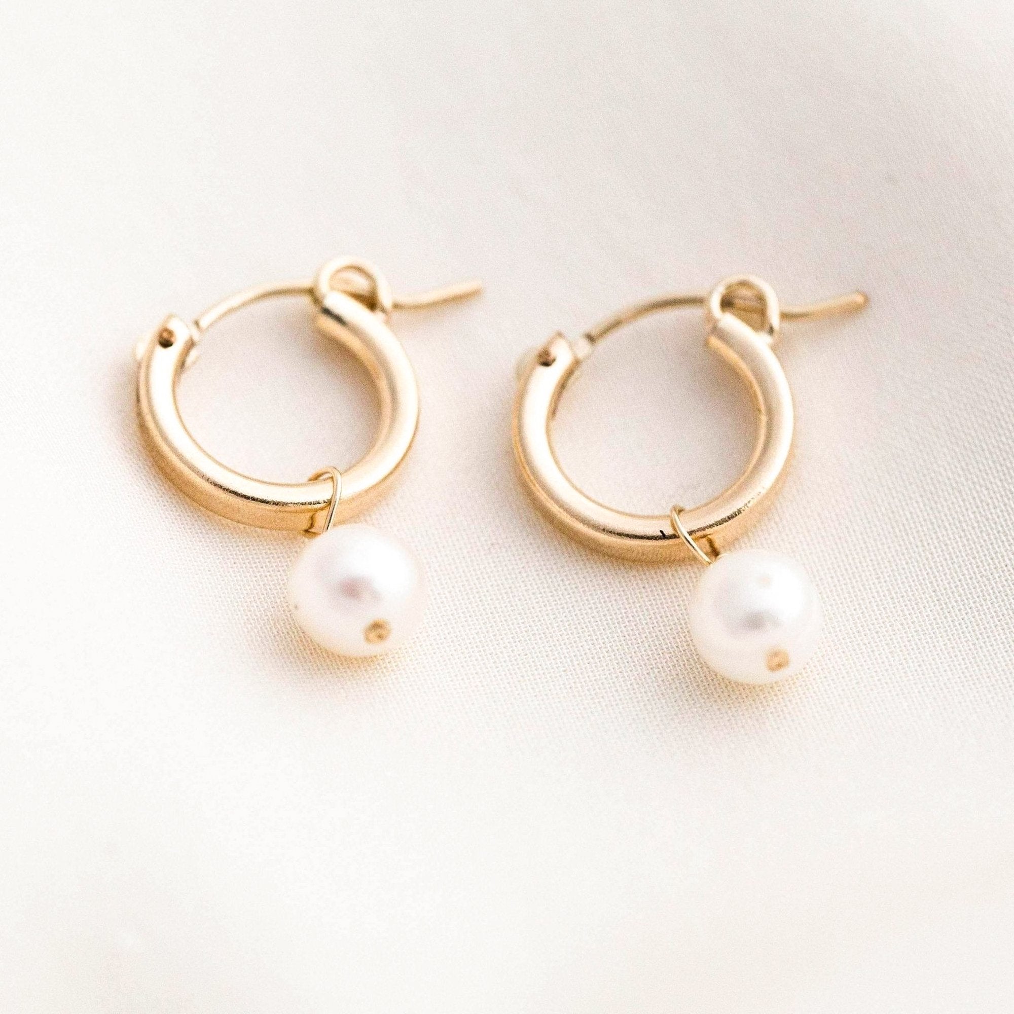 Pearl Hoop Earrings