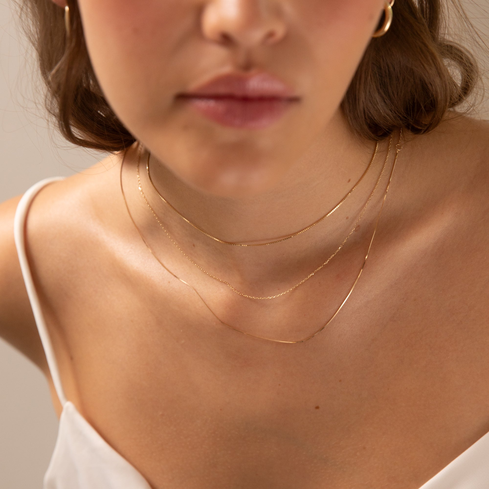 Dainty Chain Necklace - 14k Solid Gold