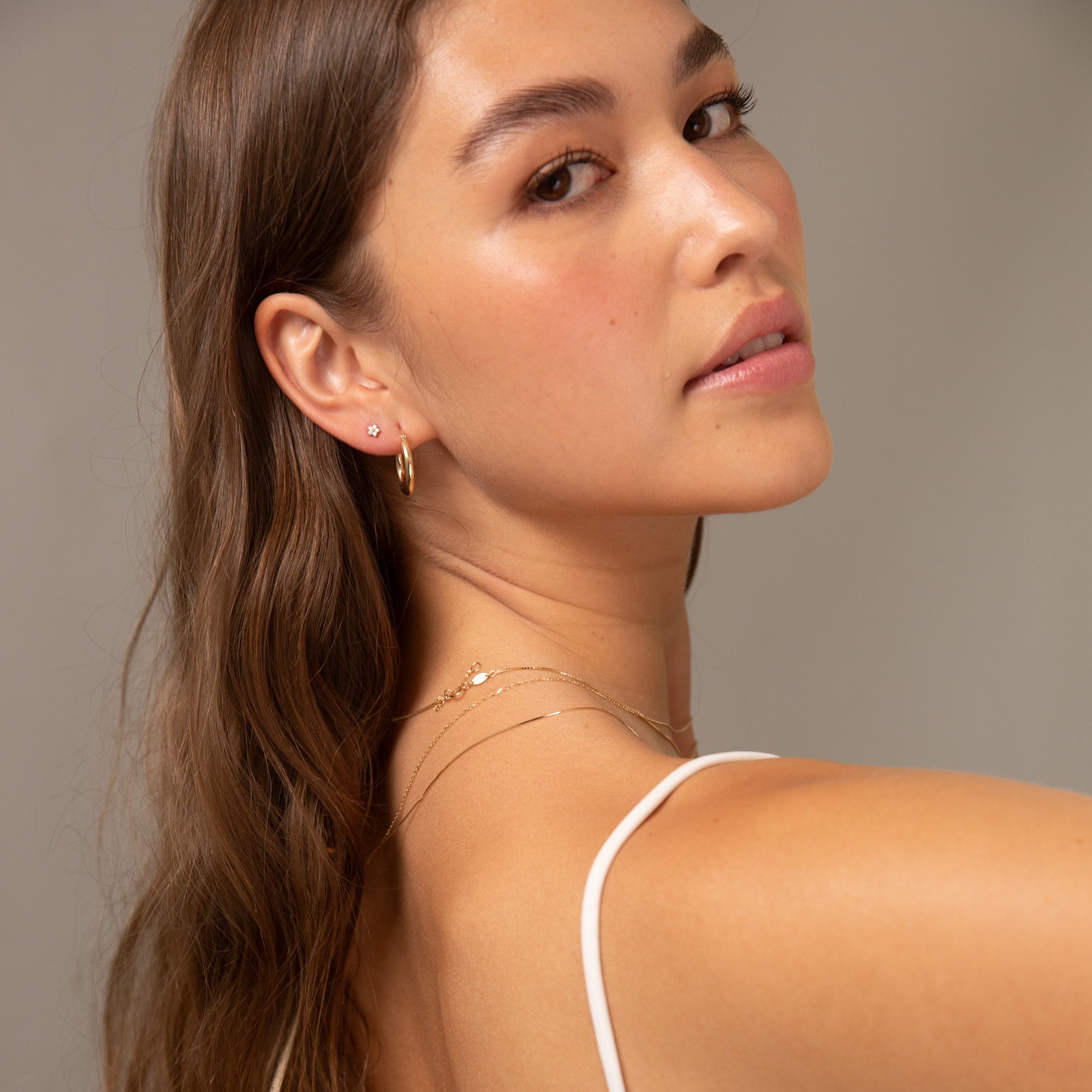 Medium Chunky Everyday Hoop Earrings