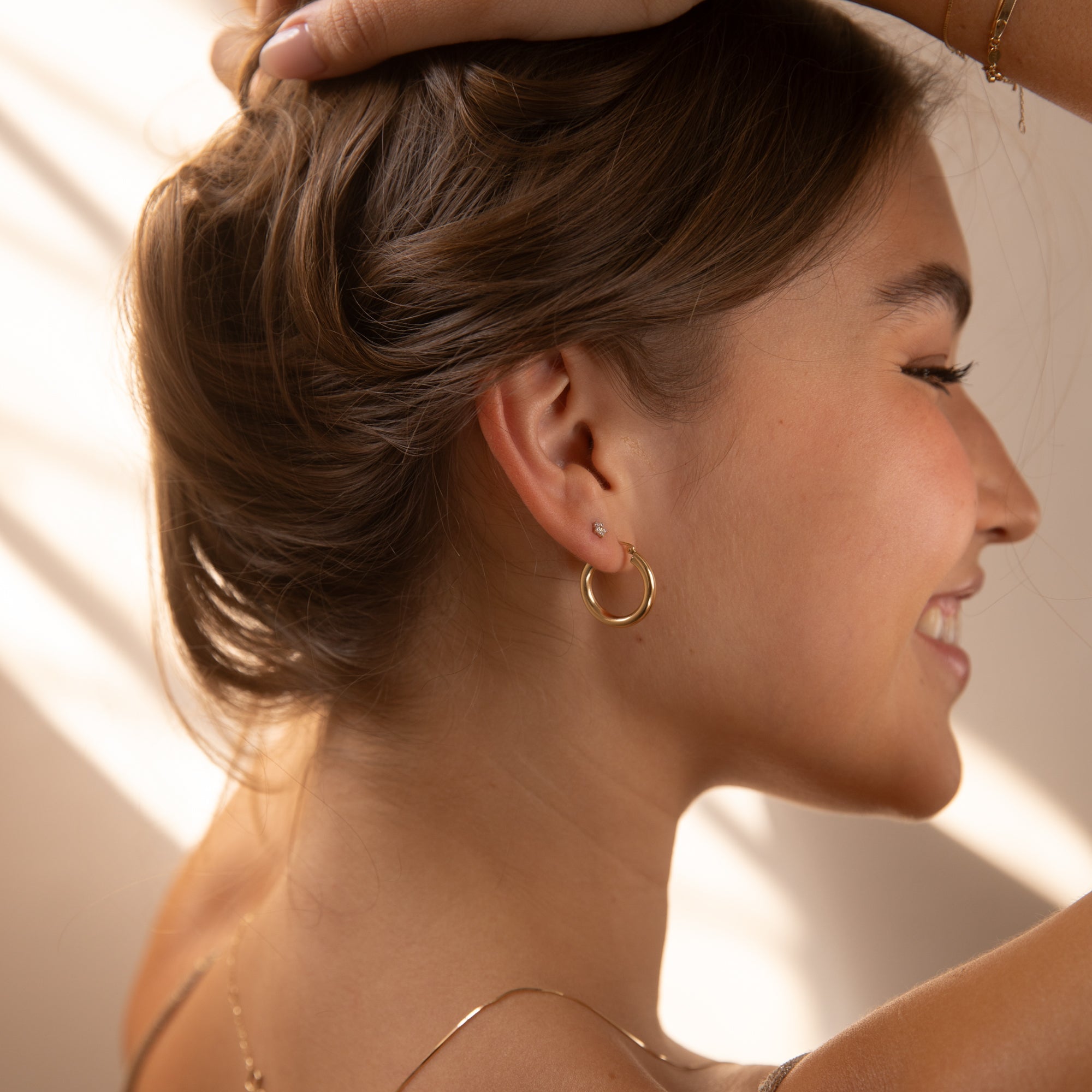 Medium Chunky Everyday Hoop Earrings