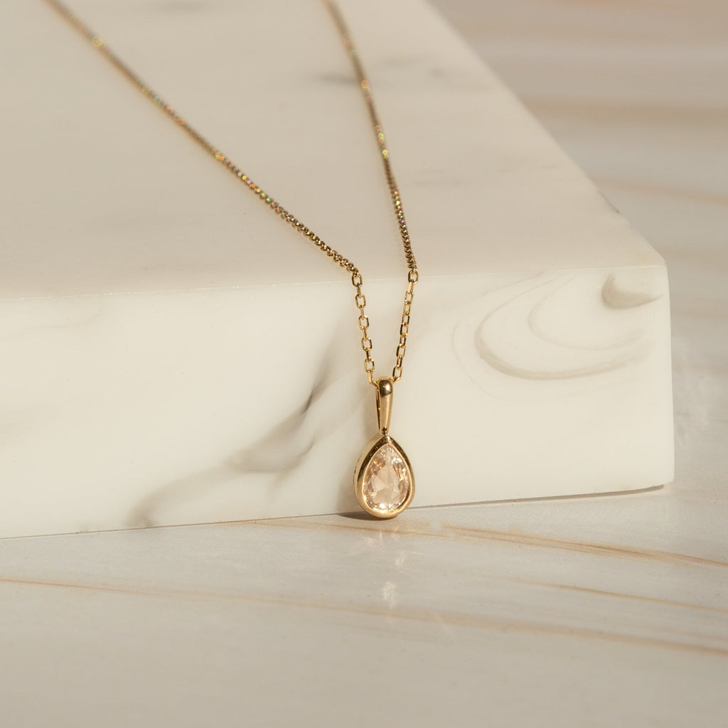 Sapphire Teardrop Necklace