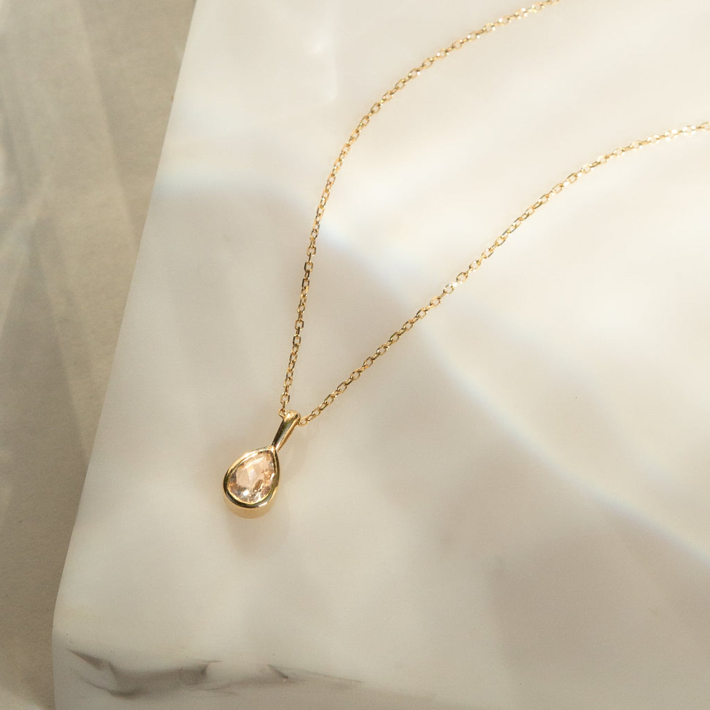 Sapphire Teardrop Necklace