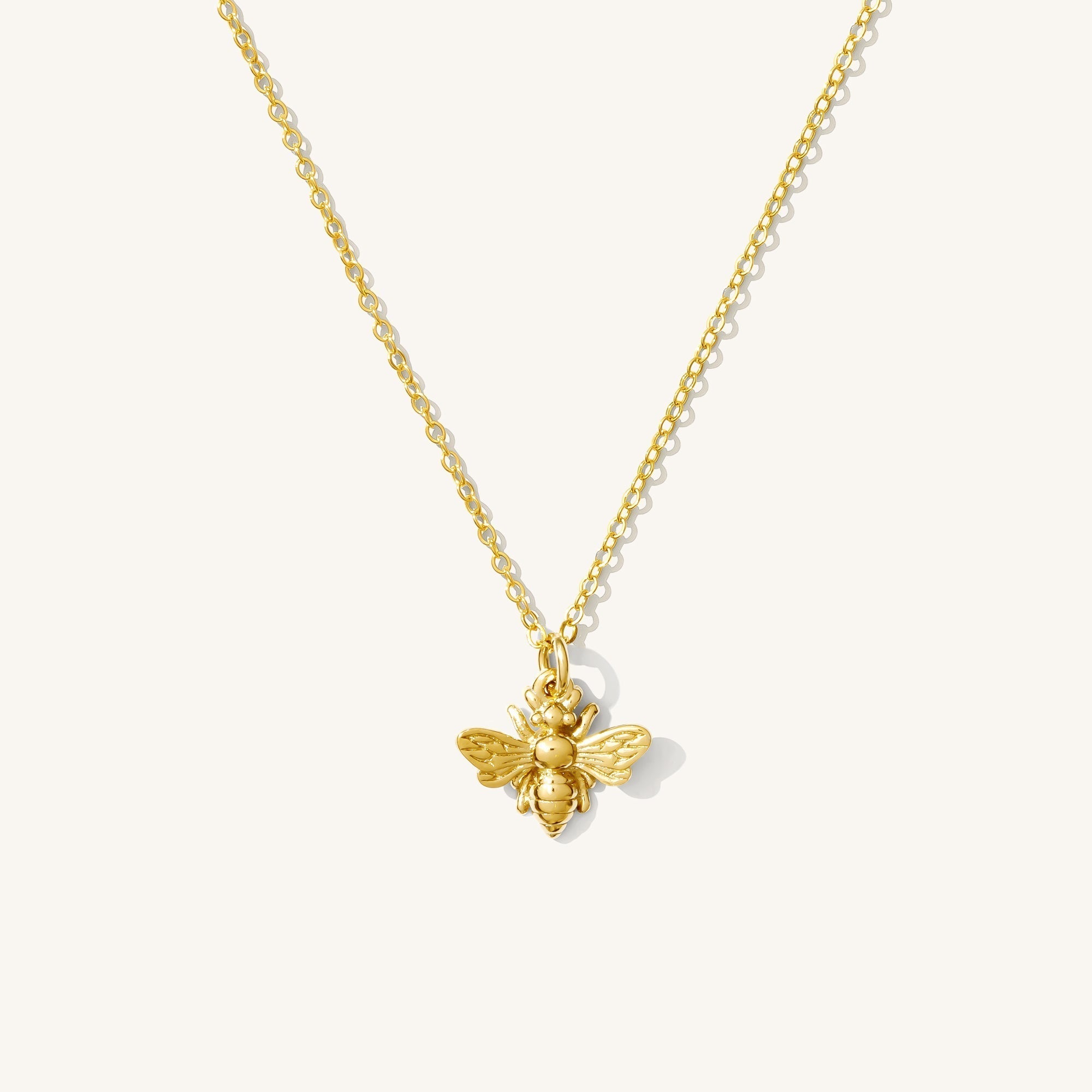 14K Gold Honey Bee Necklace