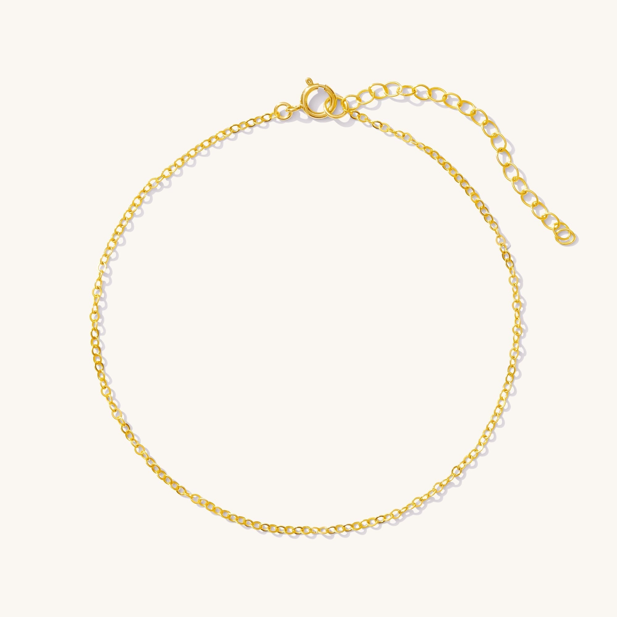 14K Gold Dainty Chain Anklet