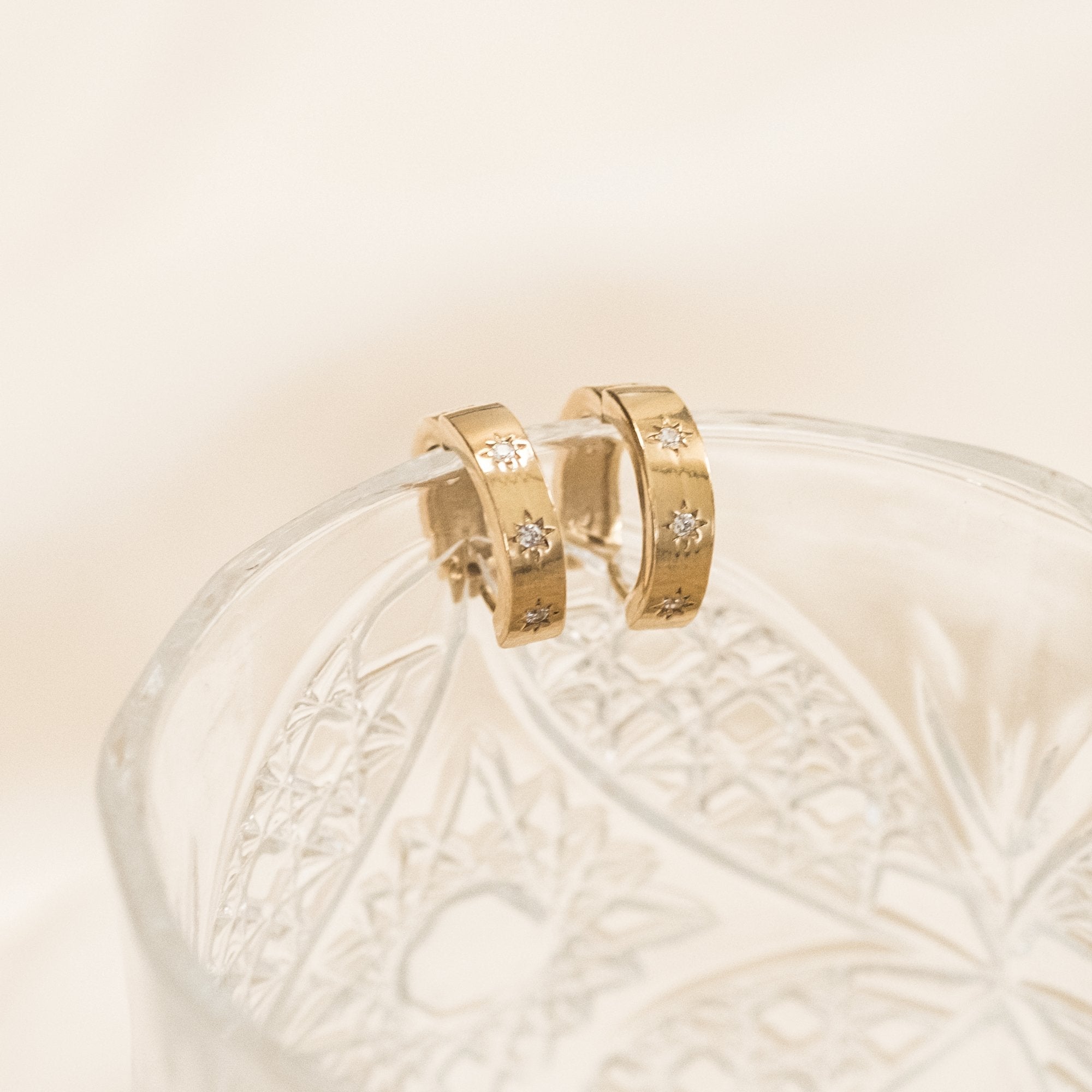 Starburst Huggie Earrings